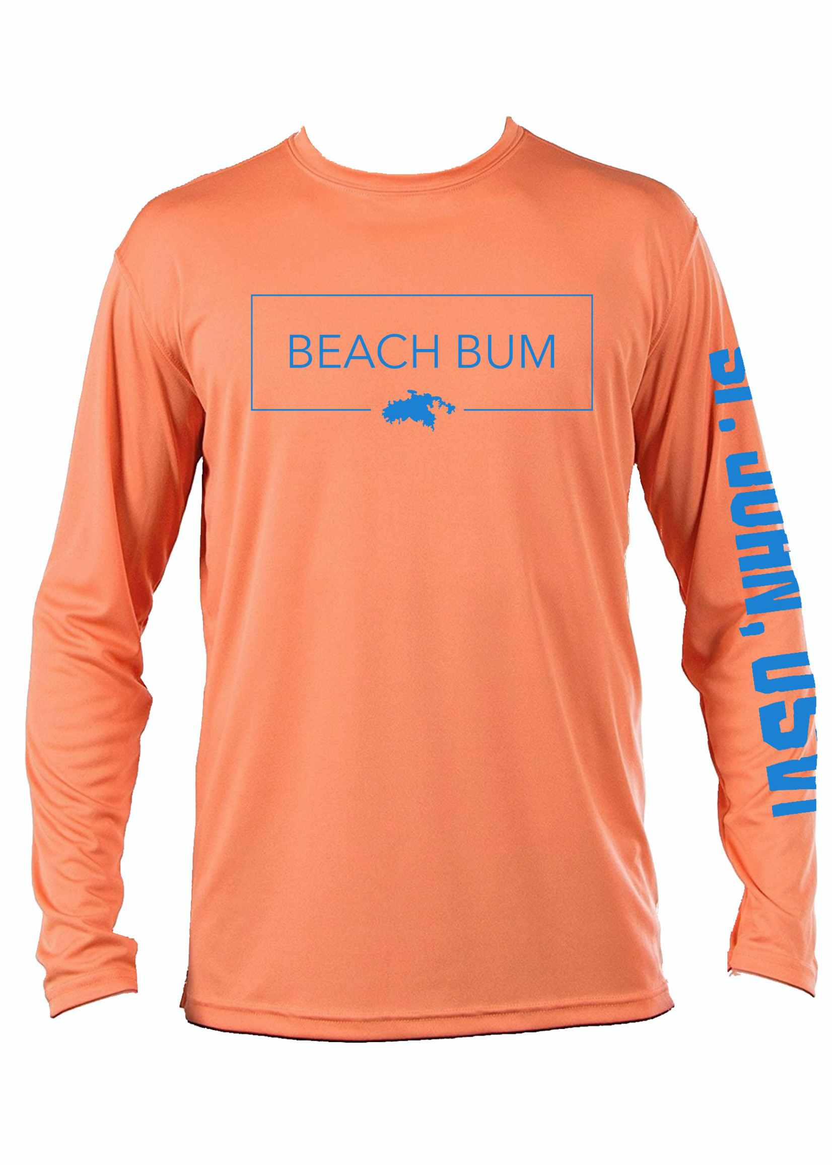 St. John Beach Bum Men’s Long Sleeve Rash Guard - Classy Bum