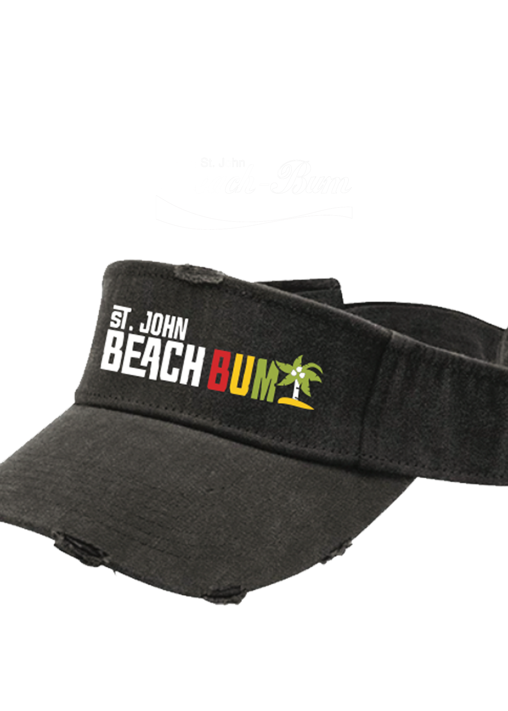 St. John Beach Bum Stretch Logo Visor