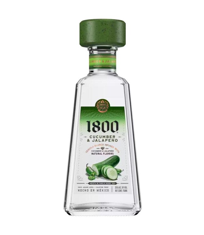 1800 Cucumber and Jalapeno Infused Blanco Flavored Tequila | 750ml