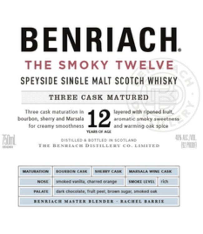 BenRiach The Smoky Twelve Single Malt Scotch | 750ml