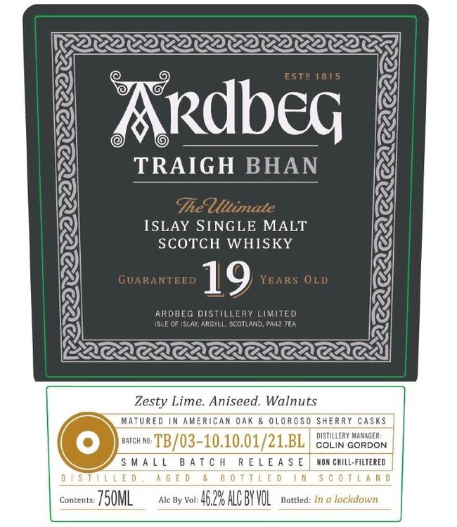 Ardbeg Traigh Bhan Batch 3 19 Year Single Malt Scotch | 750ml