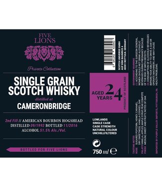 Five Lions Cameronbridge 24 Year