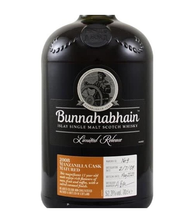 Bunnahabhain Manzanilla 11 Year Sherry Cask Single Malt Scotch 2008 | 750ml