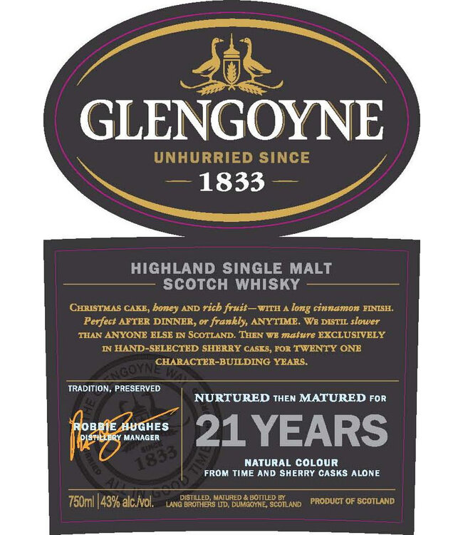 GlenGoyne 21 Year Single Malt Scotch | 750ml