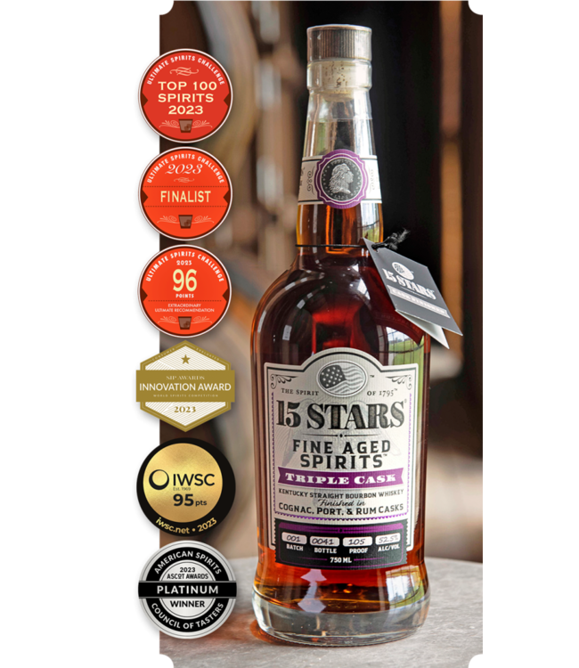 15 Stars Triple Cask Bourbon | 750ml