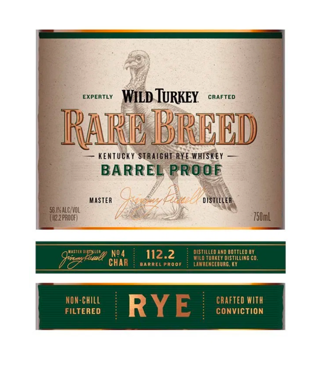 Wild Turkey Rare Breed Barrel Proof Rye Whiskey | 750ml