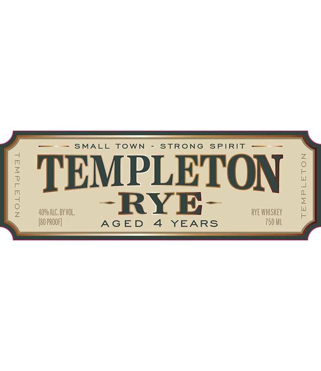 Templeton 4 Year Rye Whiskey | 750ml