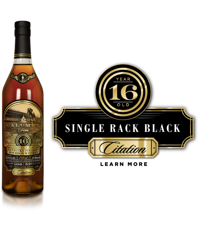 Calumet Farm Single Rack Black 16 Year Straight Bourbon | 750ml