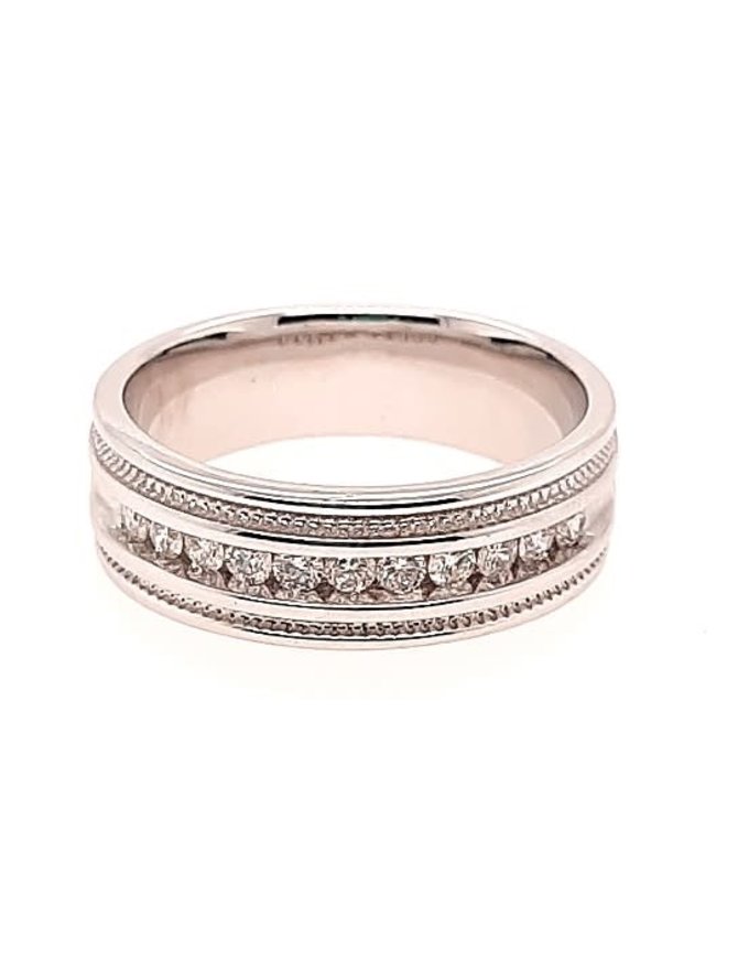 Beaded Wedding Band for Him (0.46 ctw)