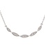 Twist Mil grain diamond necklace 0.25ctw 14k White gold