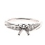 Diamond (0.24 ctw)  twist setting, 14k white gold 3.7 gr