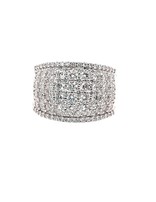 Diamond (2.00 ctw) large fashion ring, 14k white gold