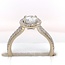 Diamond (0.99 ct center, 2.00 ctw) halo engagement ring, 18k & 14k white gold