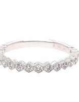 Diamond (0.37 ctw) stackable band, 14k white gold