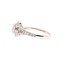 Diamond halo engagement ring, 14k white gold