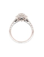Diamond (0.75 ct center H/SI, 0.95 ctw) halo engagement ring, 14k white gold