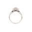 Diamond halo engagement ring, 14k white gold