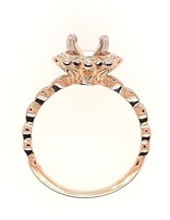 Diamond (0.25 ctw) sculpted halo setting, 14k yellow gold, center stone not included