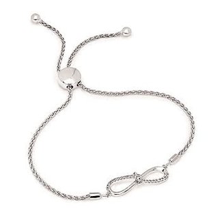 Diamond Infinity Bracelet (0.10 ctw) Sterling Silver