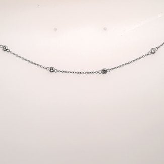 Diamond (0.50 ctw) add-a-diamond necklace, 14k white gold