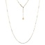 Sterling silver with yellow gold rhodium adjustable chain, 18"