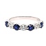 Diamond (0.39 ctw) and sapphire (0.65 ctw) band, 14k white gold