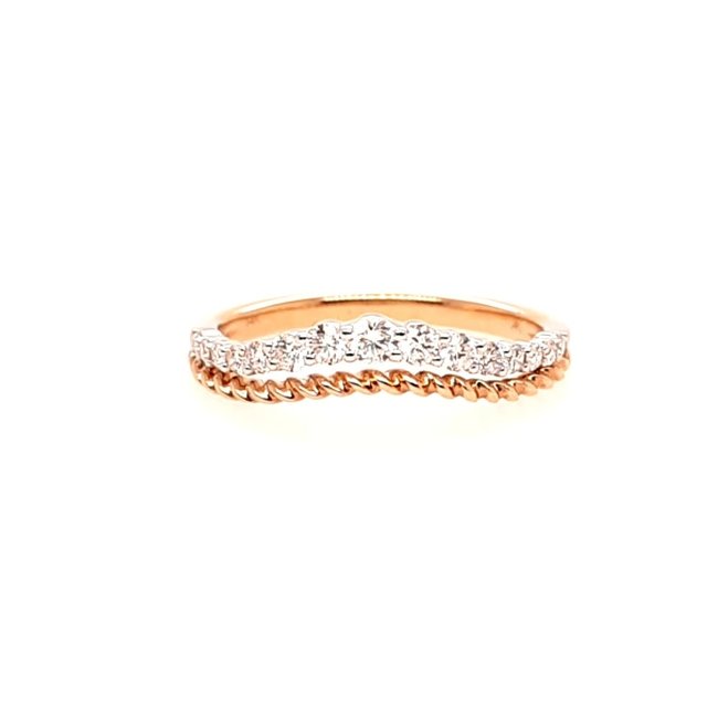 Enhancer Double Diamond Rope Ring (0.30 ctw) Quinn's Goldsmith
