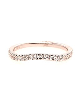 Diamond (0.16 ctw) curved band, 14k white gold
