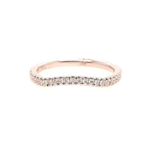 Diamond (0.16 ctw) curved band, 14k white gold