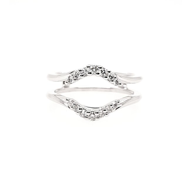 Diamond (0.24ctw)  ring guard, 14k white gold