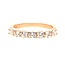 Diamond prong set wedding band, 14k