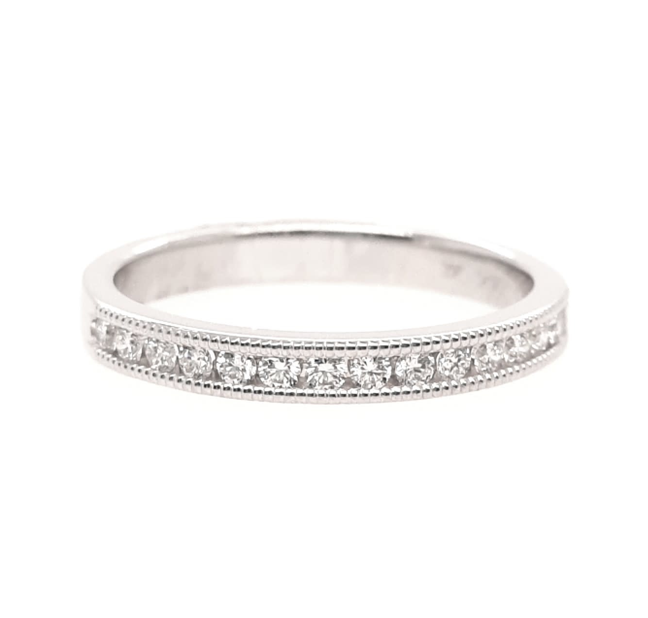 10k White Gold 1/4 Carat T.W. Diamond Channel Set Wedding Ring