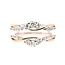 Diamond (0.48ctw) two tone twisted ring guard, 14k white & yellow gold