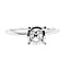 Diamond (0.11 ctw) solitaire with fancy head, 14k white gold