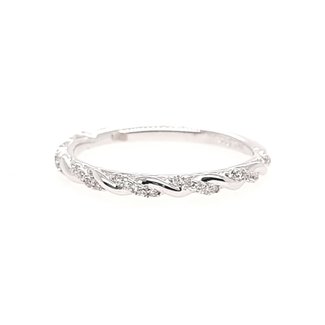 Diamond twist (0.11 ctw) band, 14k white gold