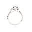 Diamond (0.21 ctw, cz center) twist setting, 14k white gold