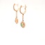 1.70ctw opal 0.60ctw diamond dangle earrings 14k yellow gold