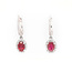 Ruby (1.18) And Diamond (0.21 ctw) Dangle Earrings