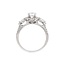 Diamond Three  halo engagement ring, 14k white gold