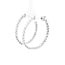 Diamond (2.00 ctw) inside/out oval hoop earrings, 14k white gold