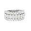 Diamond (4.11 ctw) 3-row band 14k white gold