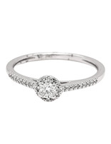 Diamond (0.20 ctw) engagement ring, 14k white gold