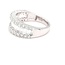 Diamond (2.00ctw) 3-row band with round & baguette 14k white gold