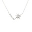 0.17ctw diamond shooting star necklace 14k white gold