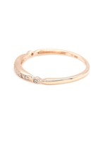 Diamond (0.07ctw) stackable band 14k yellow gold