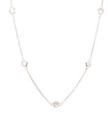 Diamond (0.50ctw)  by yard  necklace, 14k white gold