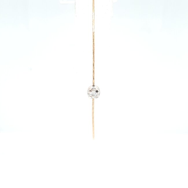 Diamond(0.08ctw) solitaire flexible bangle 14k yellow gold