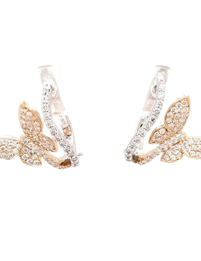 Diamond Butterfly Earrings 0.49 ctw