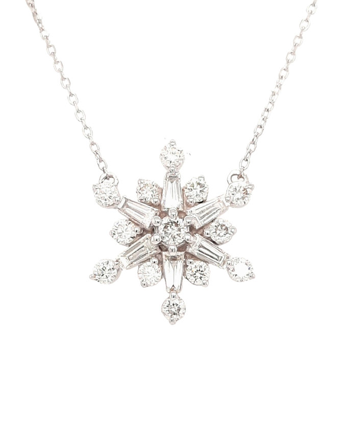 diamond snowflake pendant