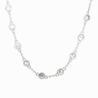 Diamond (5.03 ctw) by yard necklace, 14k white gold